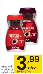 Oferta de Nescafé - Productos Señalizados por 3,99€ en Eroski