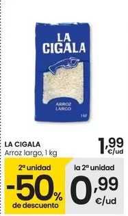 Oferta de La Cigala - Arroz Largo por 1,99€ en Eroski