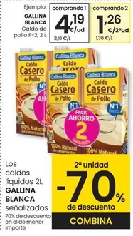 Oferta de Gallina Blanca - Caldo De Pollo P-2 por 4,19€ en Eroski