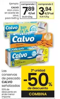 Oferta de Calvo - Atún Claro En Aceite De Oliva por 7,89€ en Eroski