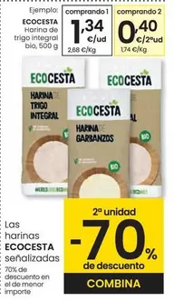 Oferta de Ecocesta - Harina De Trigo Integral Bio por 1,34€ en Eroski