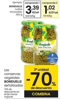 Oferta de Bonduelle - Judías Trocadas por 3,39€ en Eroski