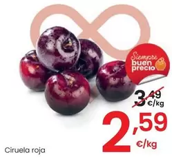 Oferta de Ciruela Roja por 2,59€ en Eroski