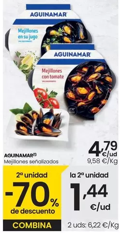 Oferta de Aguinamar - Mejillones Senalizados por 4,79€ en Eroski