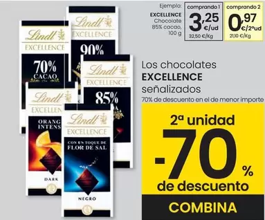 Oferta de Excellence - Chocolate 85% Cacao por 3,25€ en Eroski