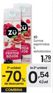 Oferta de Zü - Zumos Exprimidos por 1,79€ en Eroski