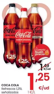 Oferta de Coca-Cola - Refrescos por 1,25€ en Eroski