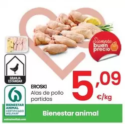 Oferta de Eroski - Alas De Pollo Partidas por 5,09€ en Eroski