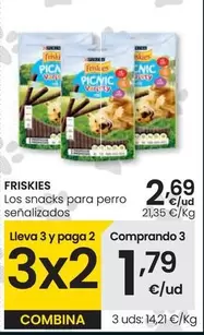 Oferta de Friskies - Los Snacks Para Perro Señalizados por 2,69€ en Eroski