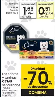 Oferta de Cesar - Paté  De Pollo por 1,69€ en Eroski