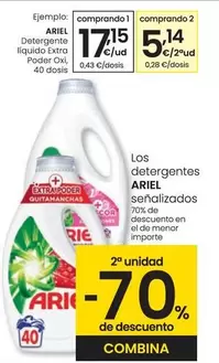 Oferta de Ariel - Detergente Líquido Extra Poder Oxi por 17,15€ en Eroski