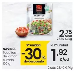 Oferta de Navidul - Taquitos De Jamón Curado por 2,75€ en Eroski