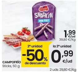 Oferta de Campofrío - Sticks por 1,99€ en Eroski