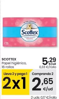 Oferta de Scottex - Papel Higiénico por 5,29€ en Eroski