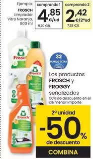 Oferta de Frosch - Limpiador Vitro Naranja por 4,85€ en Eroski