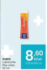 Oferta de Durex - Lubricante Play Calor por 8,6€ en Eroski