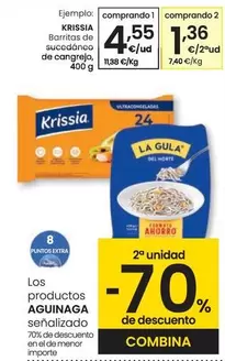 Oferta de Krissia - Barritas De Sucedanco De Cangrejo por 4,55€ en Eroski