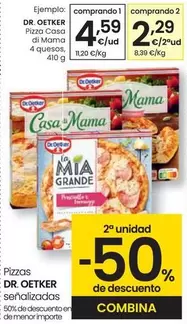 Oferta de Dr Oetker - Pizza Casa Di Mama 4 Quesos por 4,59€ en Eroski