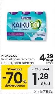 Oferta de Kaiku - Kaikucol Para El Colesterol Zero Natural por 4,29€ en Eroski