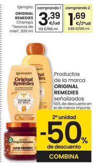 Oferta de Garnier - Champú ''Tesoros De Miel'' por 3,39€ en Eroski