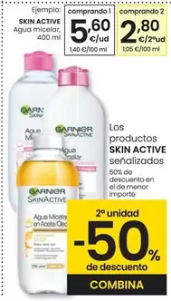 Oferta de Garnier - Agua Micelar por 5,6€ en Eroski