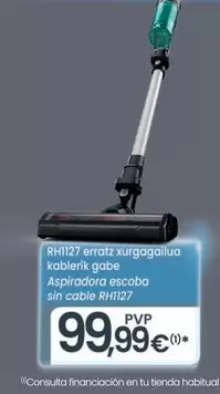 Oferta de Rowenta - Aspiradora Escoba Sin Cable RH1127 por 99,99€ en Eroski