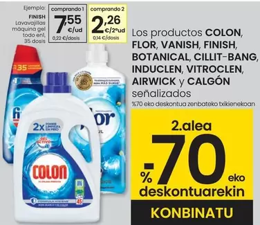 Oferta de Finish - Lavavajillas Máquina Gel Todo En1 por 7,55€ en Eroski