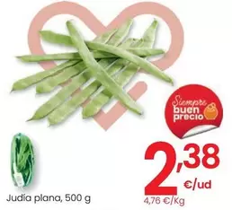 Oferta de Judía Plana por 2,38€ en Eroski