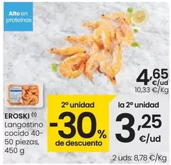 Oferta de Eroski - Langostino Cocido por 4,65€ en Eroski