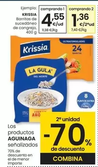 Oferta de Krissia - Barritas De Sucedáneo De Cangrejo por 4,55€ en Eroski