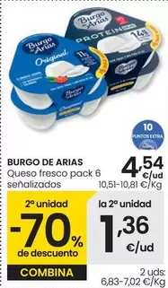 Oferta de Burgo De Arias - Queso Fresco por 4,54€ en Eroski