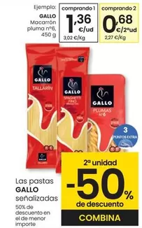 Oferta de Gallo - Macarrone Pluma Nº 6 por 1,36€ en Eroski