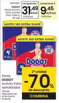 Oferta de Dodot - Pants Activity Extra Jumbo  por 31,49€ en Eroski