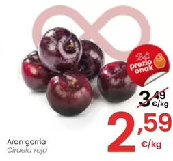 Oferta de Ciruela Roja por 2,59€ en Eroski