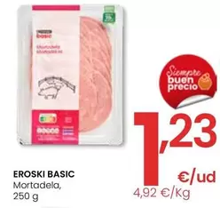 Oferta de Eroski Basic  - Mortadela por 1,23€ en Eroski