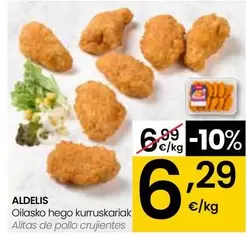 Oferta de Aldelis - Alitas De Pollo Crujientes por 6,29€ en Eroski