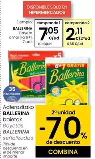 Oferta de Ballerina - Bayeta Amarilla 6+1 por 7,05€ en Eroski