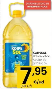 Oferta de Koipesol - Aceite De Girasol por 7,95€ en Eroski