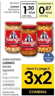 Oferta de Luengo - Garbanzo Cocido por 1,3€ en Eroski