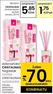 Oferta de Cristalinas - Ambientador Varitas por 5,85€ en Eroski