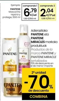 Oferta de Pantene - Mascarilla Repara Y Protege por 6,79€ en Eroski