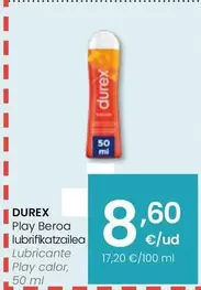 Oferta de Durex - Lubricante Play Calor por 8,6€ en Eroski