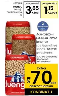 Oferta de Luengo - Lenteja Pardina Extra por 3,85€ en Eroski