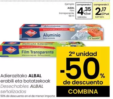 Oferta de Albal - Film Transparente por 4,35€ en Eroski