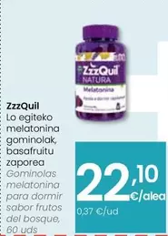 Oferta de ZzzQuil - Gominolas Melatonina Para Dormir Sabor Frutos Del Bosque por 22,1€ en Eroski