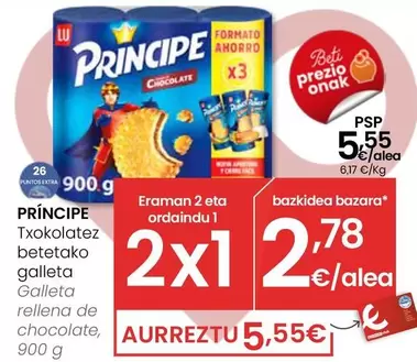 Oferta de Principe - Galleta Rellena De Chocolate por 5,55€ en Eroski