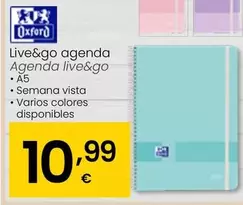 Oferta de Oxford - Agenda Live&go por 10,99€ en Eroski