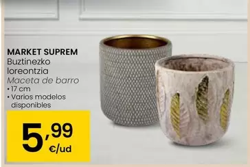 Oferta de Market Suprem - Maceta De Barro por 5,99€ en Eroski