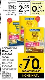 Oferta de Gallina Blanca - Sopa De Pollo Con Fideos por 2,25€ en Eroski