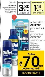 Oferta de Gillette - Espuma Afeitar Series Efecto Hielo por 3,8€ en Eroski